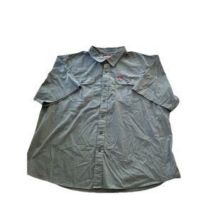 Men's Short Sleeve Wrangler Button Up Collard Shirt Size 3X Casual Western